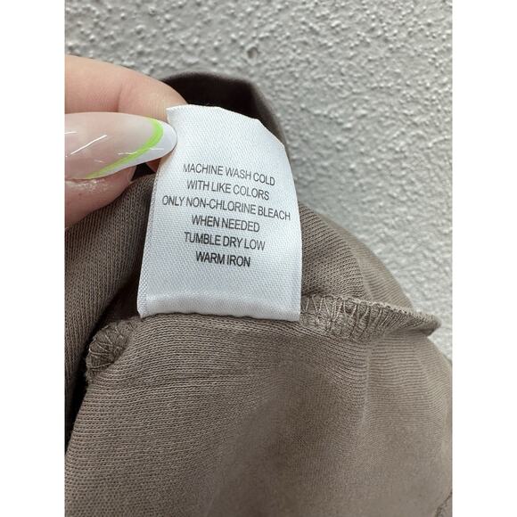 The Tog Shop Womens Shirt Size Large Brown Long Sleeve Mock Neck Cotton - Picture 6 of 12